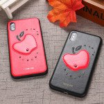 Wholesale iPhone X (Ten) Apple Design Studs Armor PU Leather Case (Black)